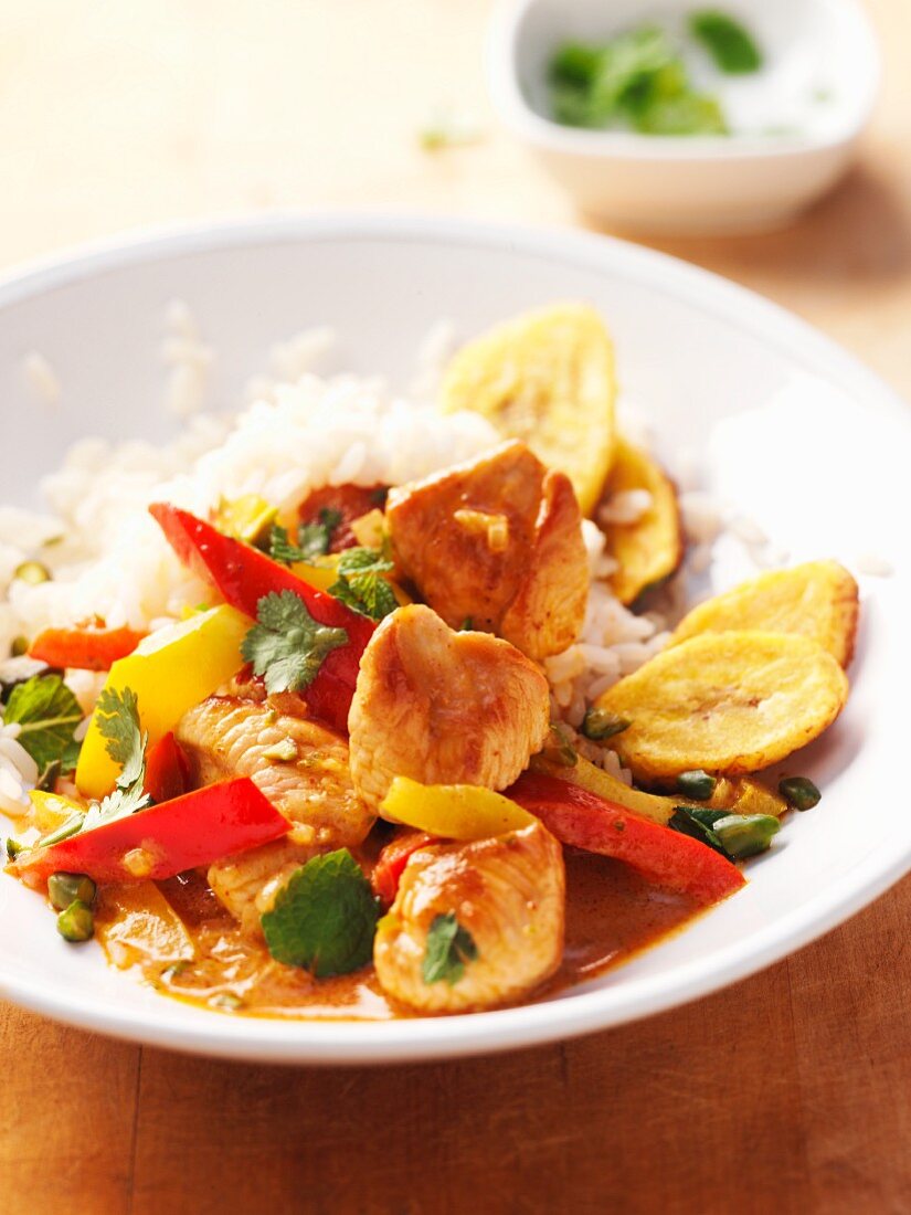 Turkey curry with rice