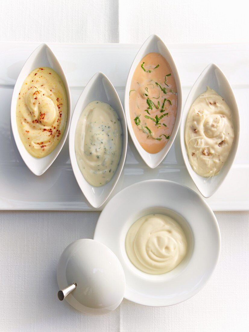 Various mayonnaise dressings