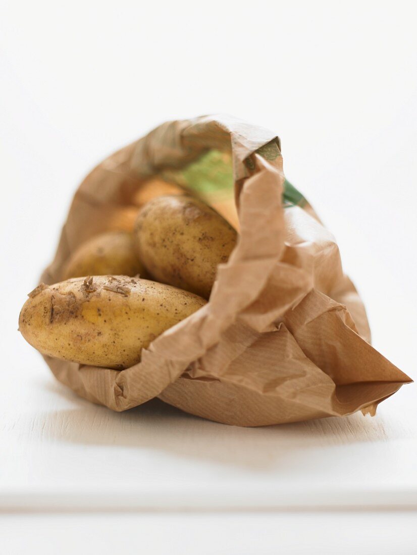 Potatoes in paper bag