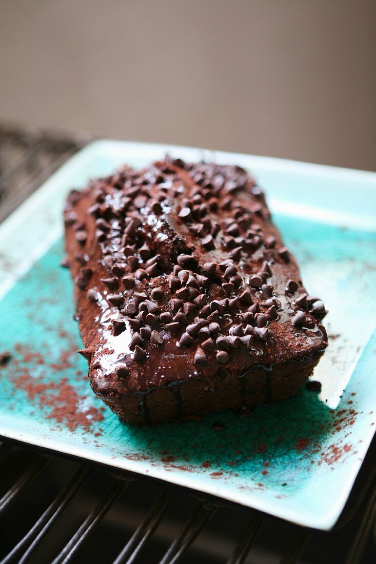 Chocolate cake with chocolate drops