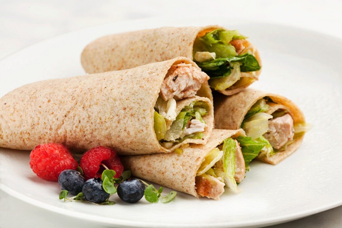 Chicken Caesar Salad Wraps