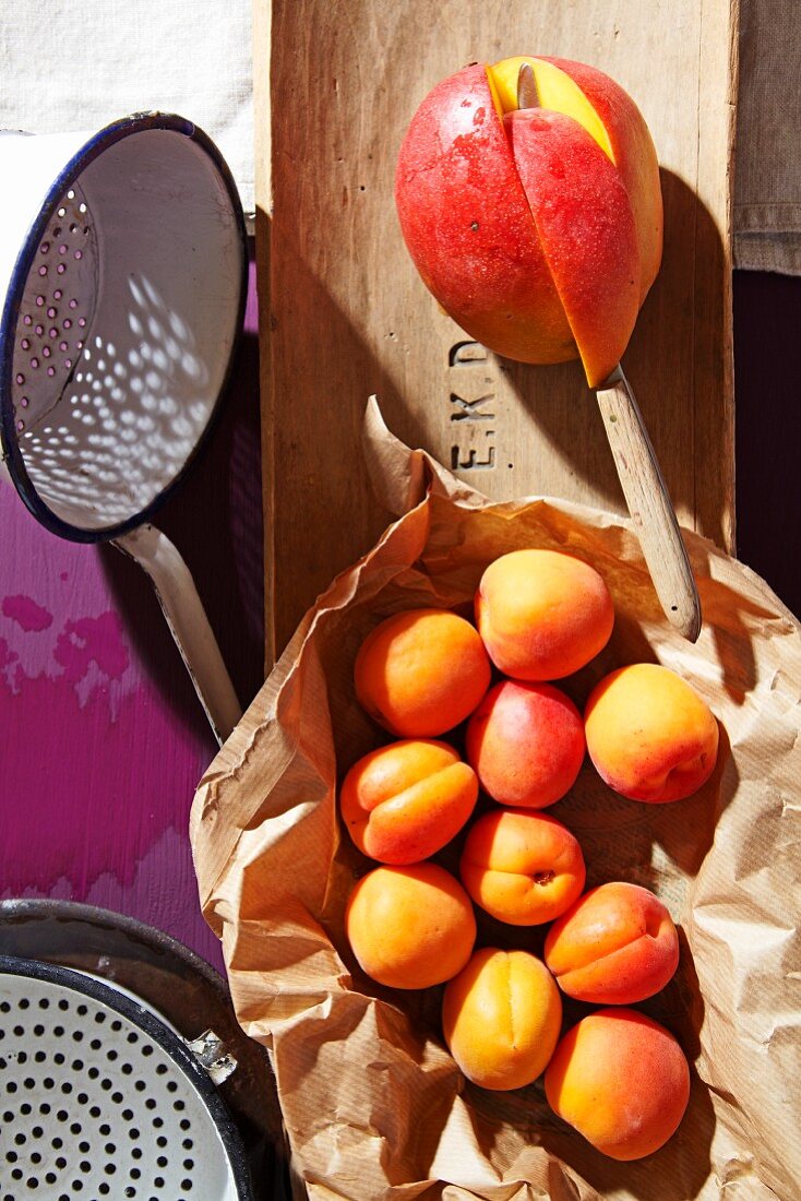 Apricots and a mango