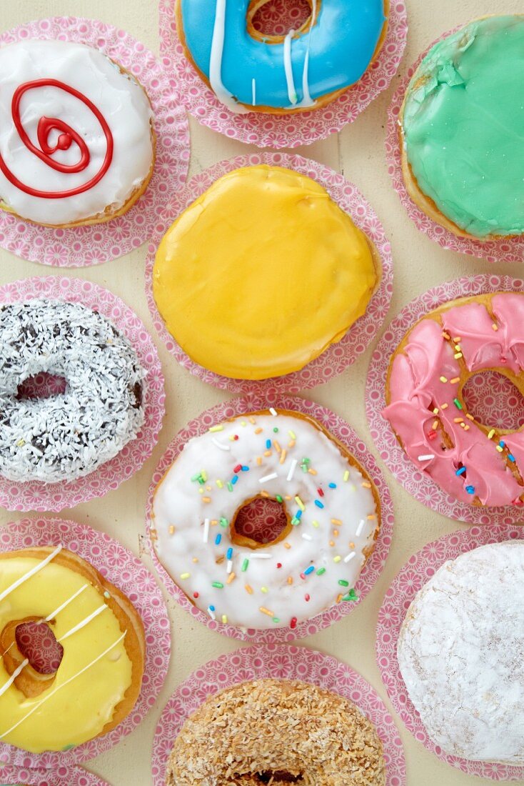 Assorted Donuts on White