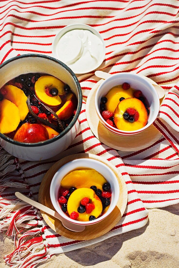 Poached fruits
