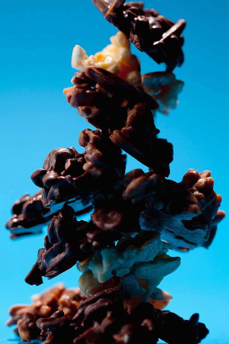 A stack of almond brittle