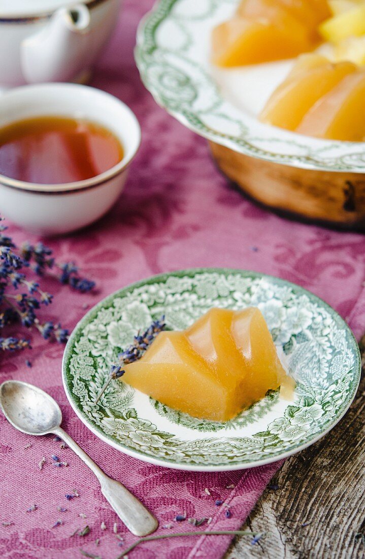 Peach and lavender jelly
