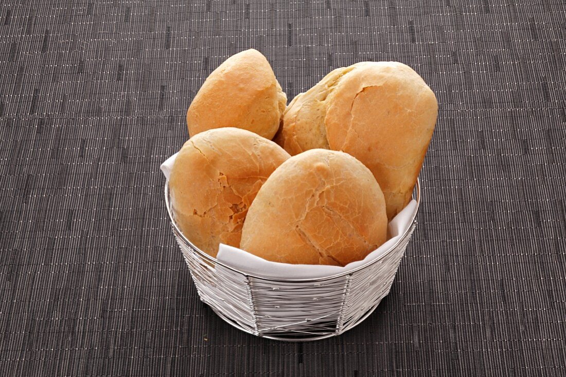 Bread rolls in a bread basket