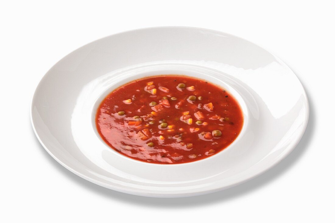 Tomatensuppe mit Bohnen