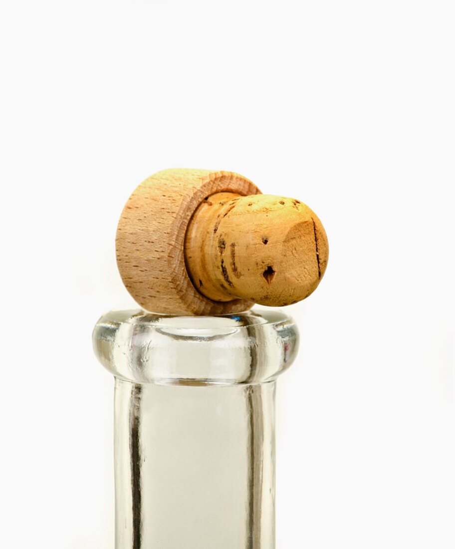 A cork on top of a bottle