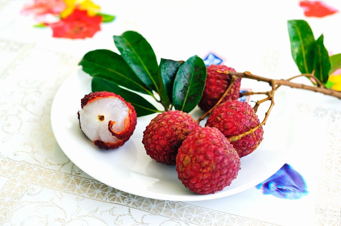 Lychees on a sprig