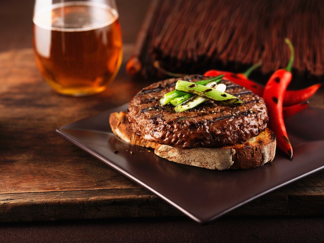 Grilled sirloin burger