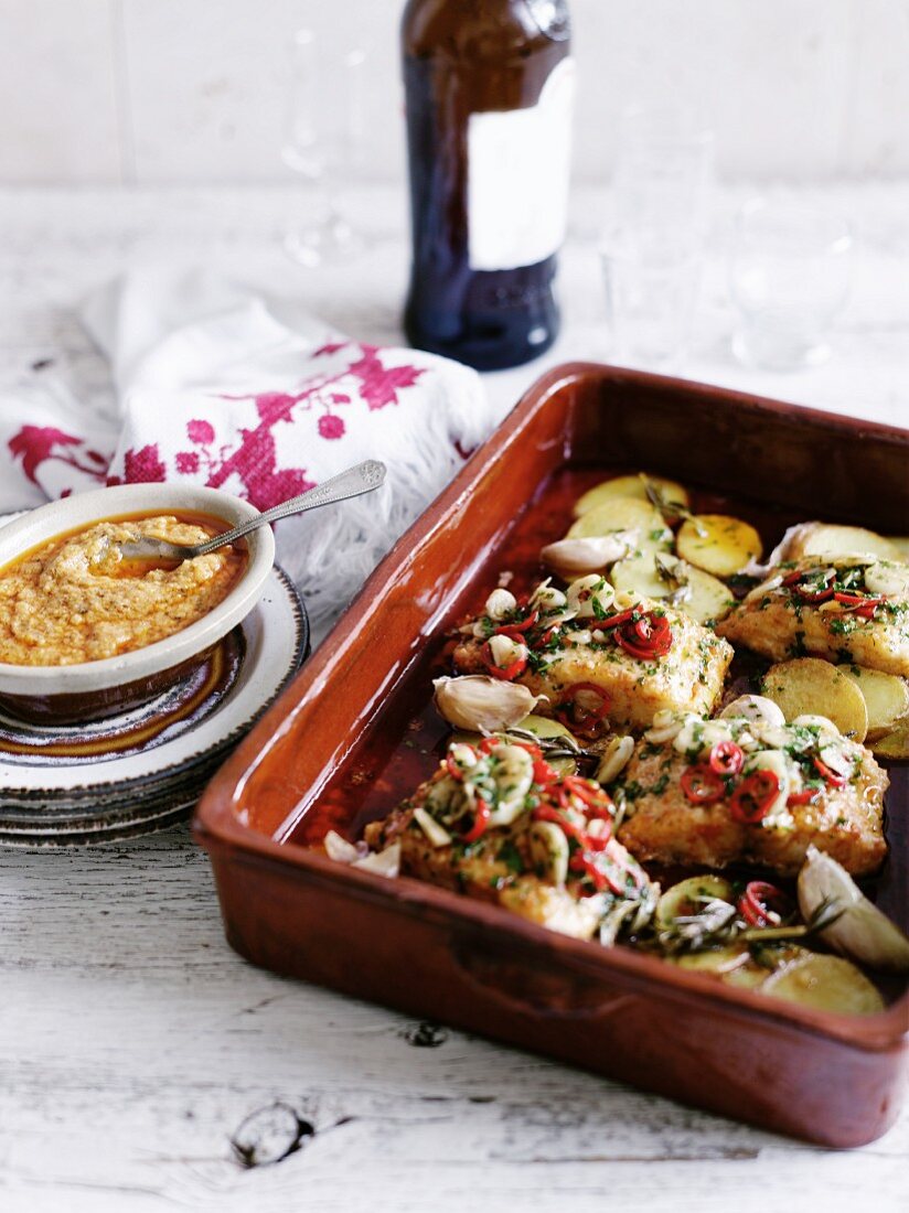 Stockfish with chilli peppers and potatoes (Spain)