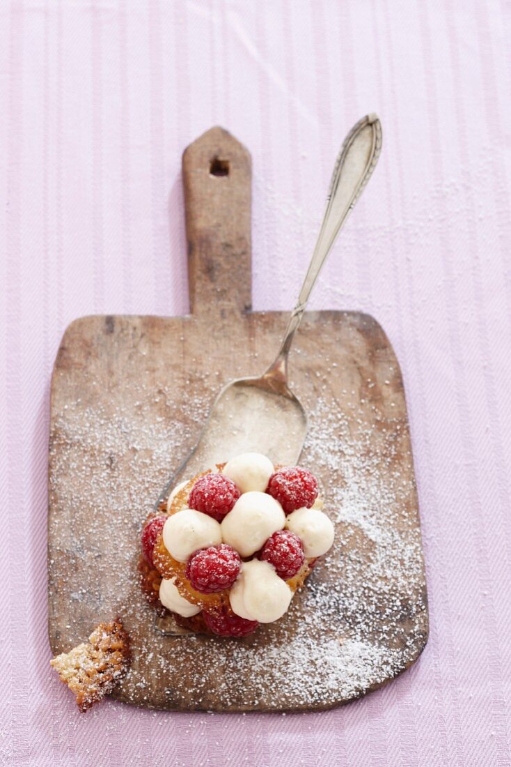 Mille feuilles with raspberries