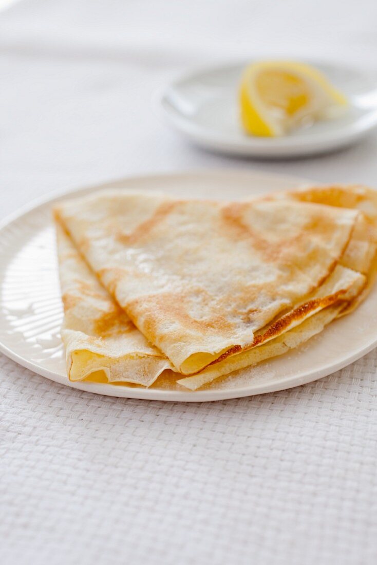 Crepes Folded on a Plate