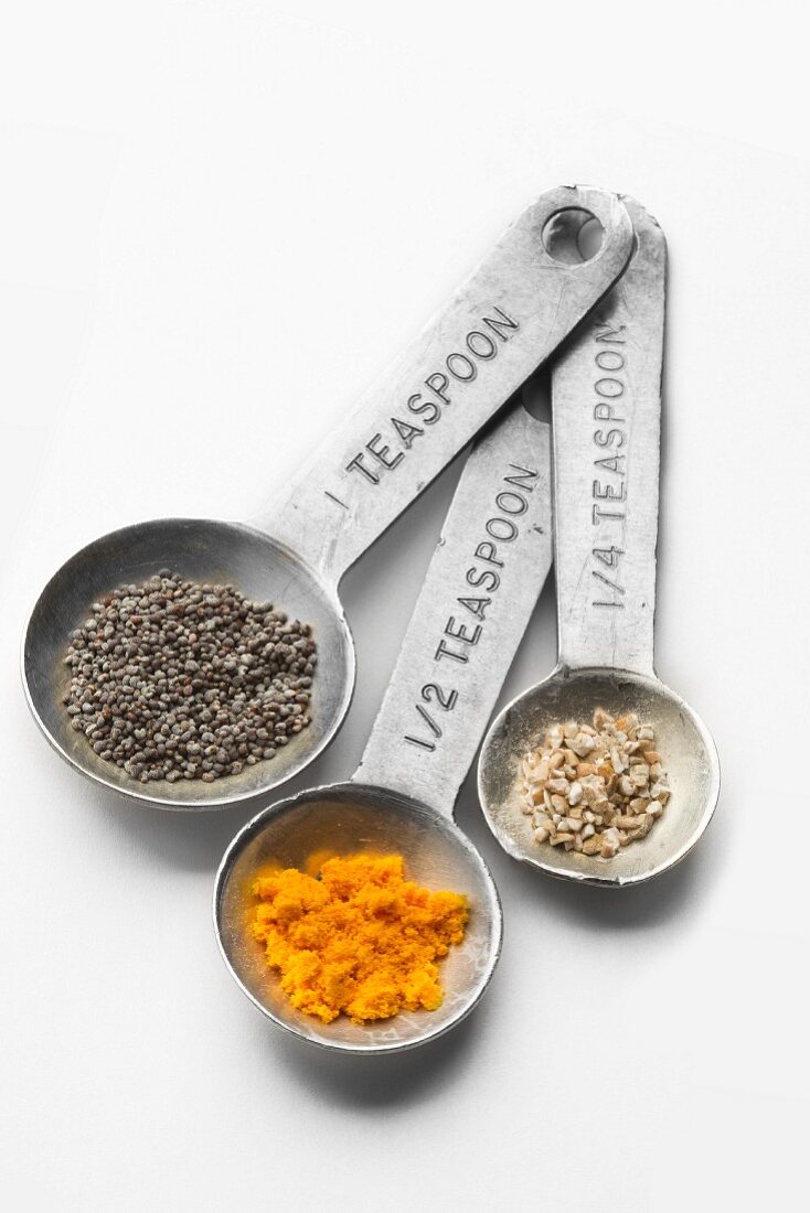 Metal Measuring Spoon Set with Assorted Spices