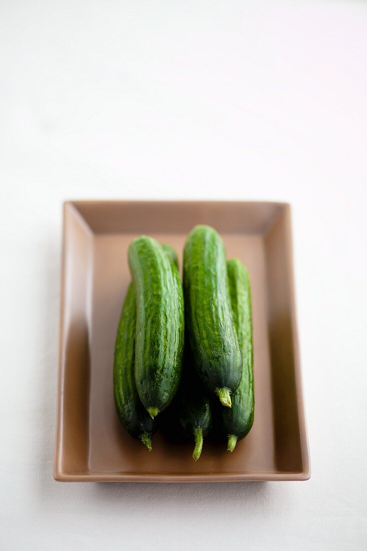 Persian Cucumbers on a Dish