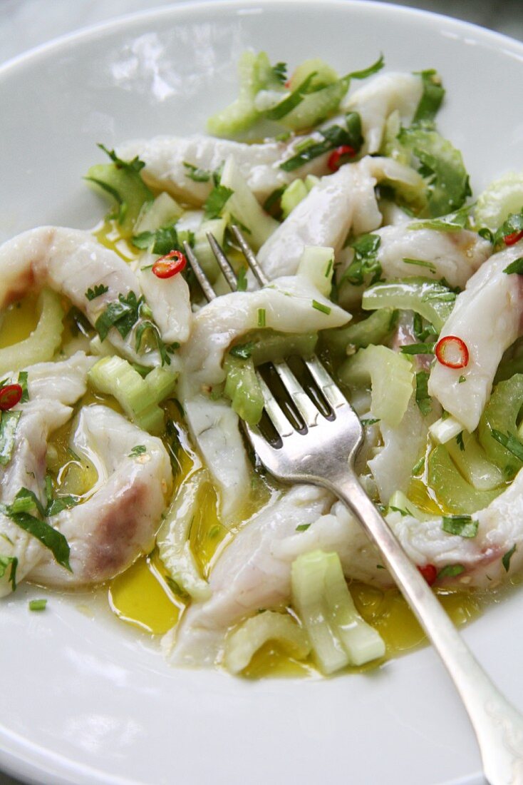 Ceviche with celery