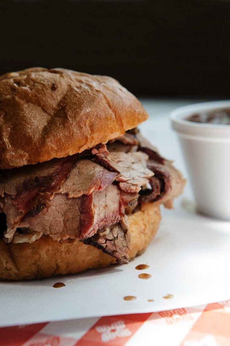 Smoked Beef Brisket Sandwich