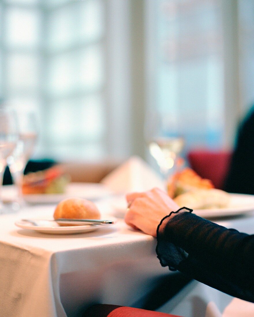 Woman in a restaurant