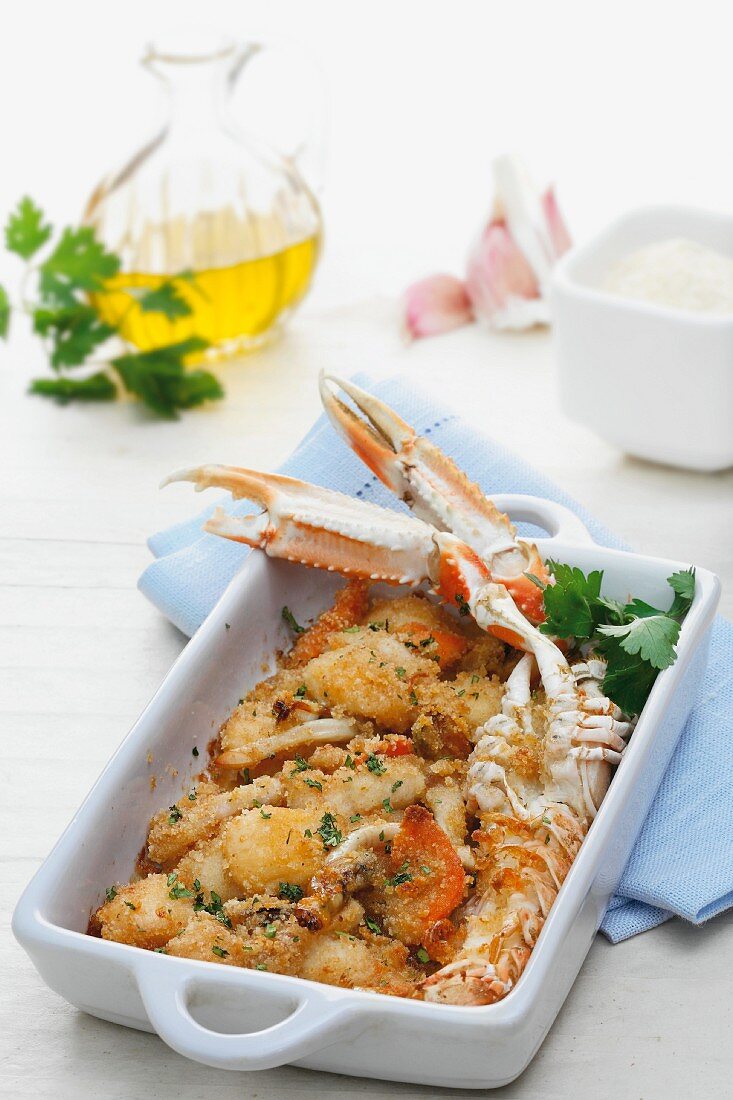 Seafood gratin