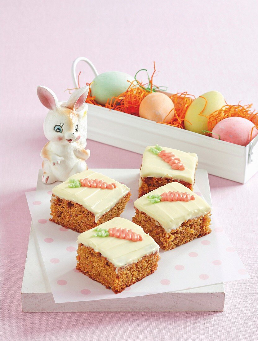 Tray-baked carrot cake to celebrate Easter