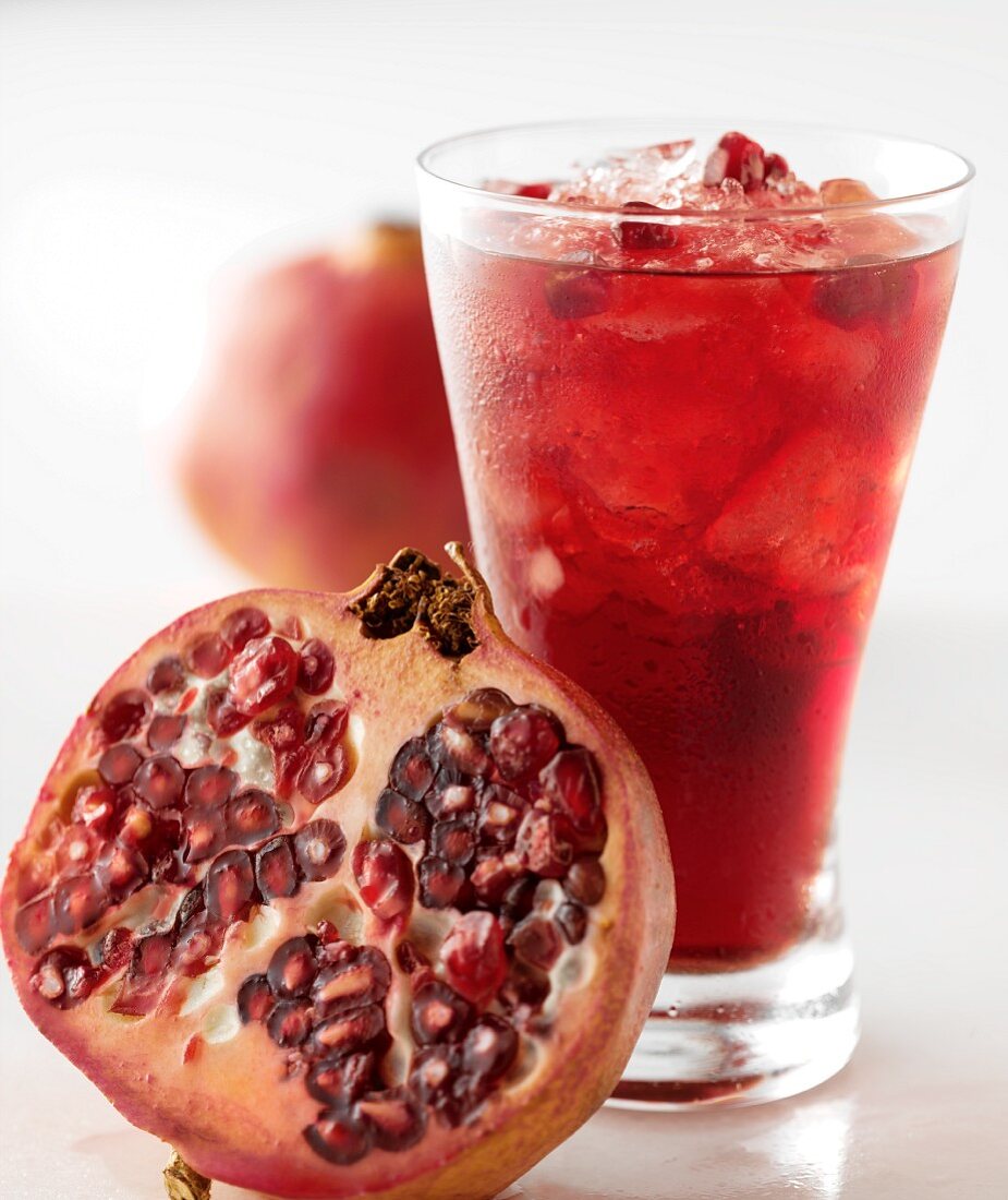 Cherry juice with pomegranates