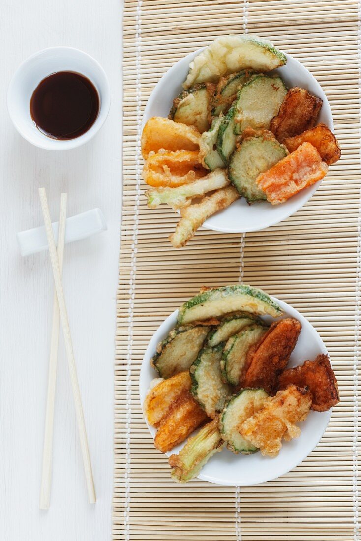 Vegetable tempura with soy sauce (Japan)