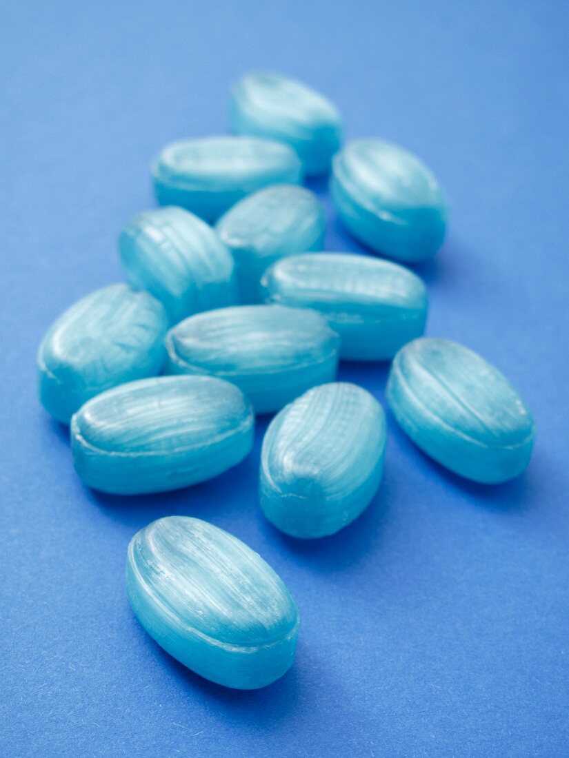 Blaue Hustenbonbons