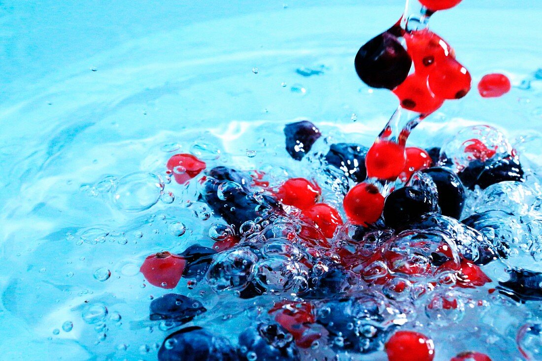 Berries in water