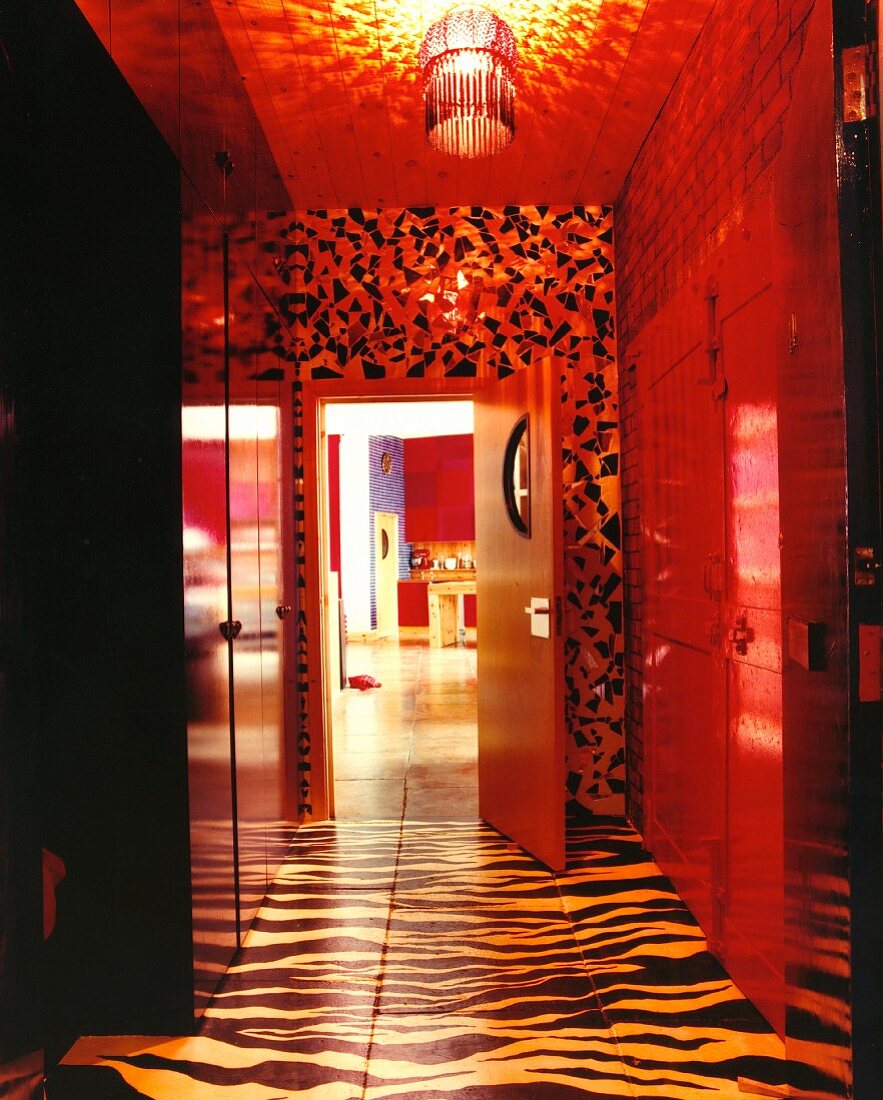 A hallway in a contemporary house
