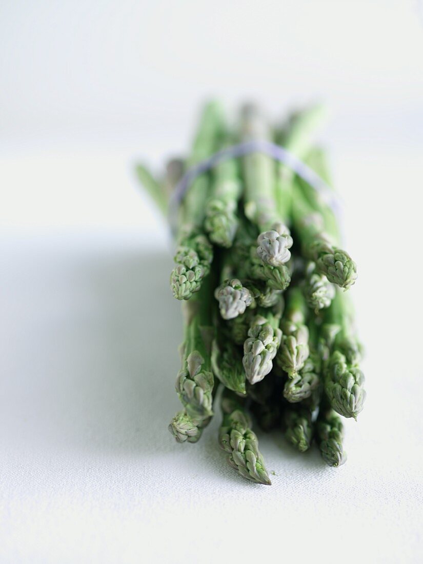 A bundle of green asparagus