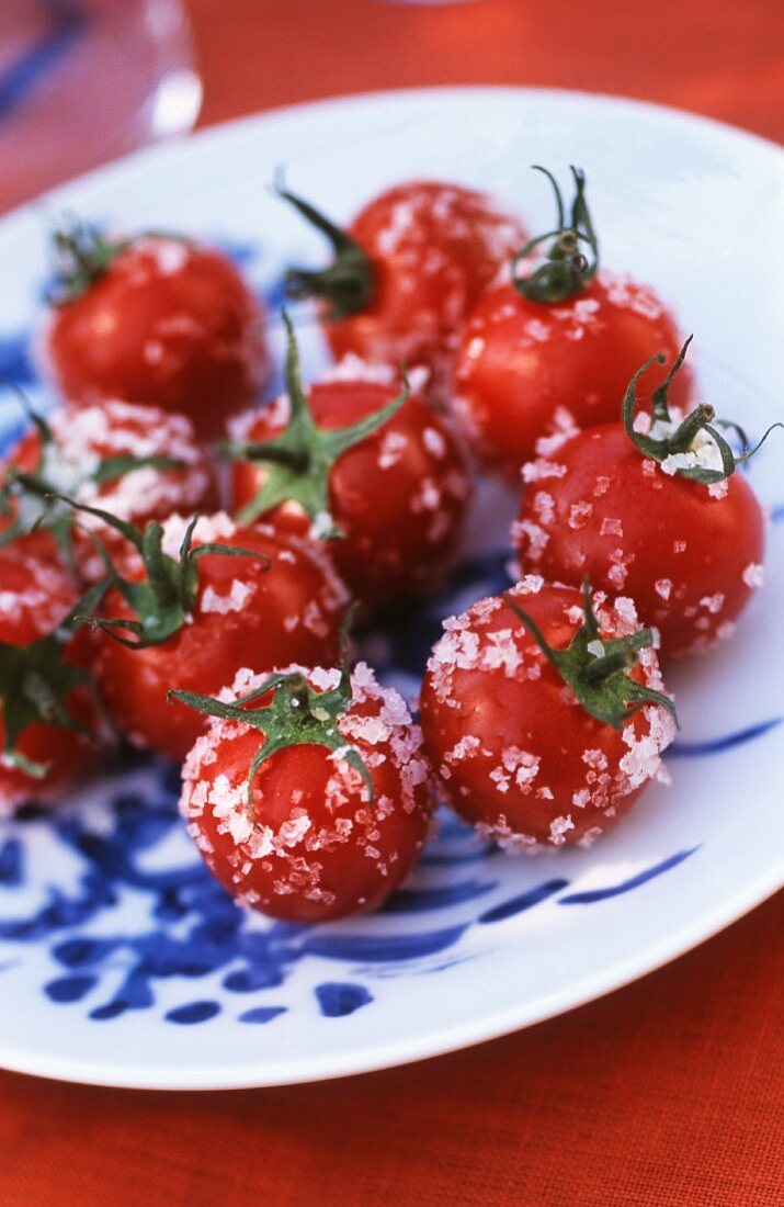 Salted cherry tomatoes