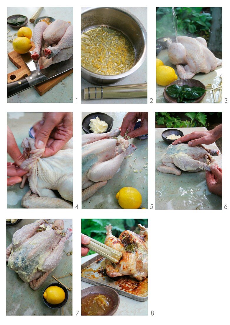 Preparing lemon chicken