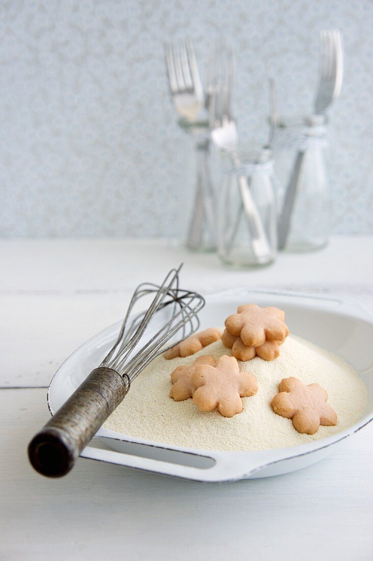 Butter biscuits with semolina