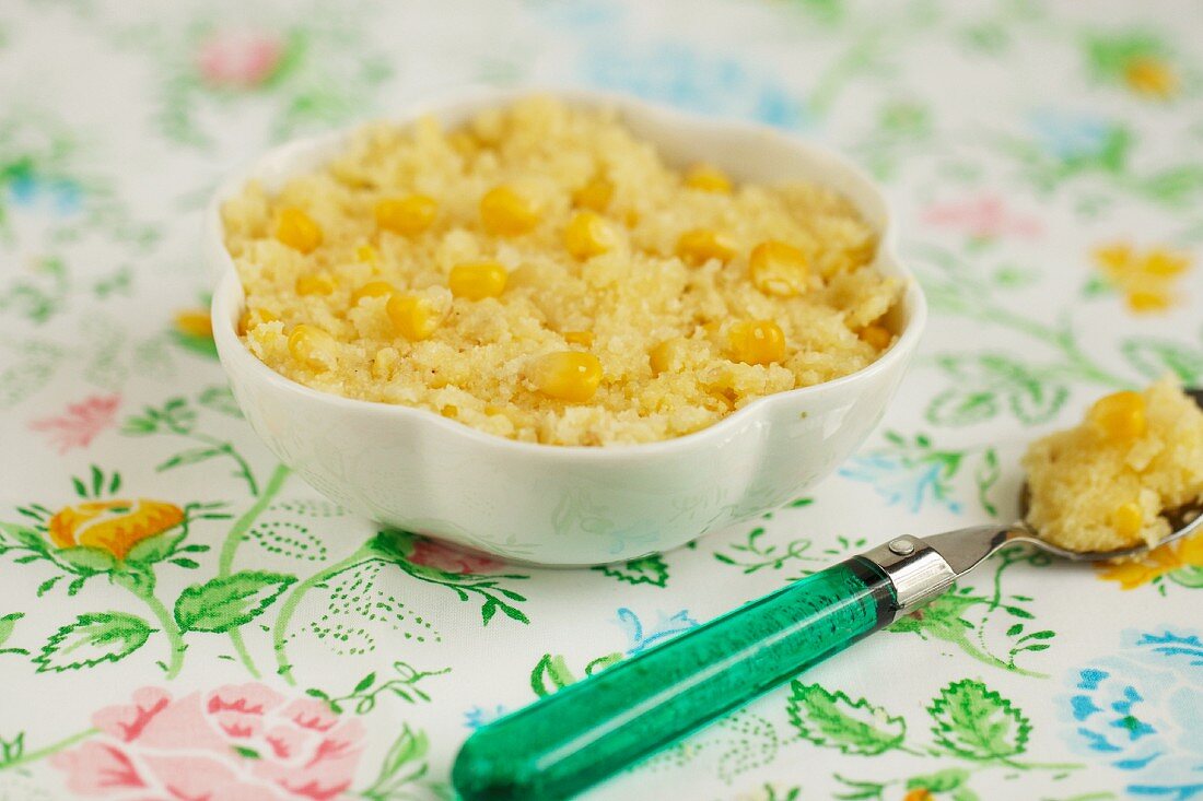 Polenta mit frischen Maiskörnern