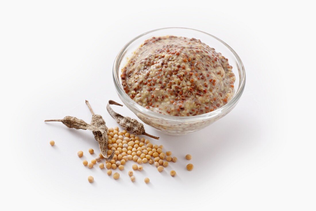 Mustard seeds, whole and ground