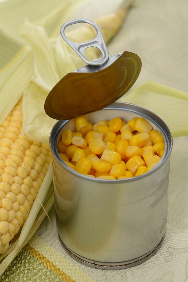 A tin of sweetcorn