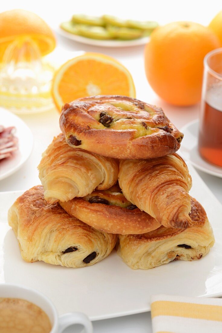 A stack of pastries