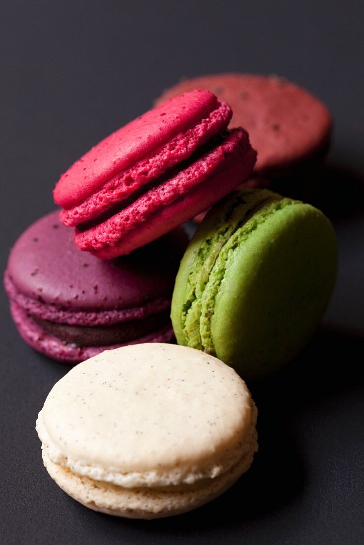 Coloured macarons