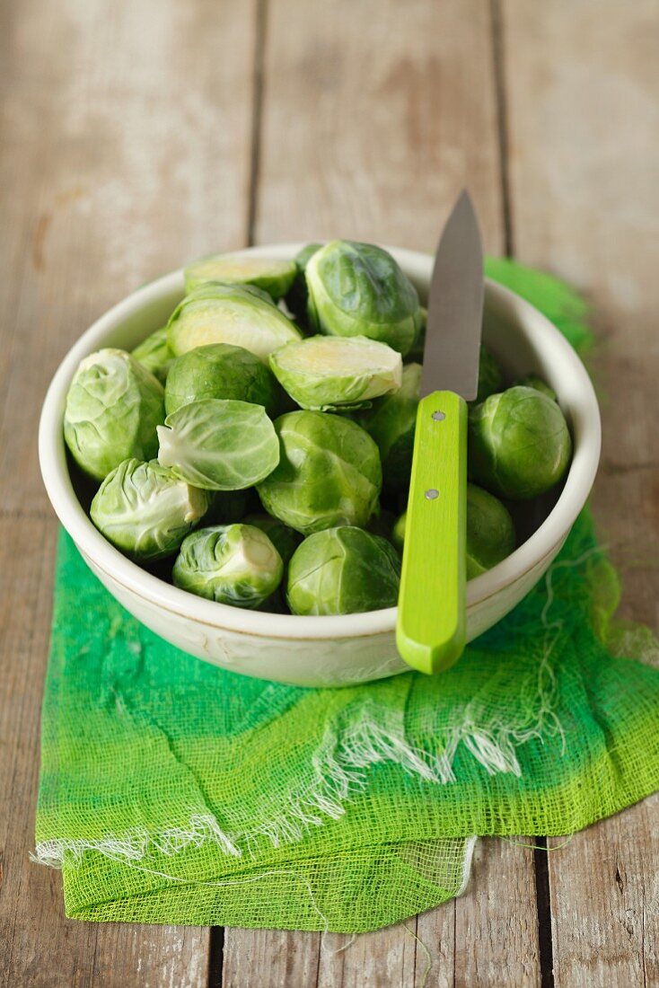 A bowl of fresh Brussels