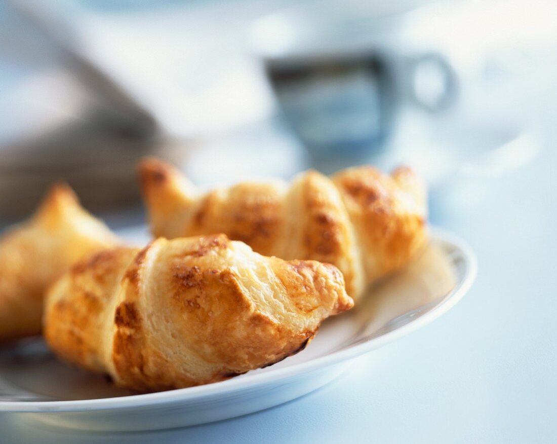 Croissants on a plate