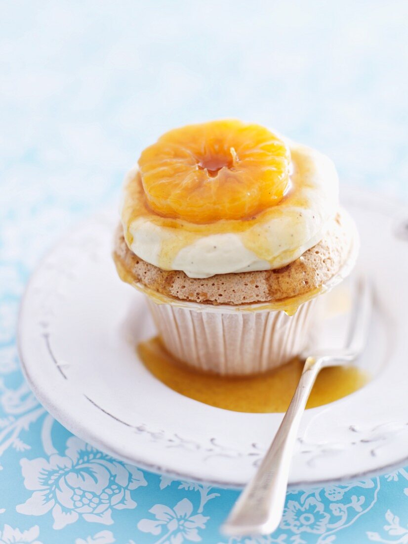 A mandarin cupcake