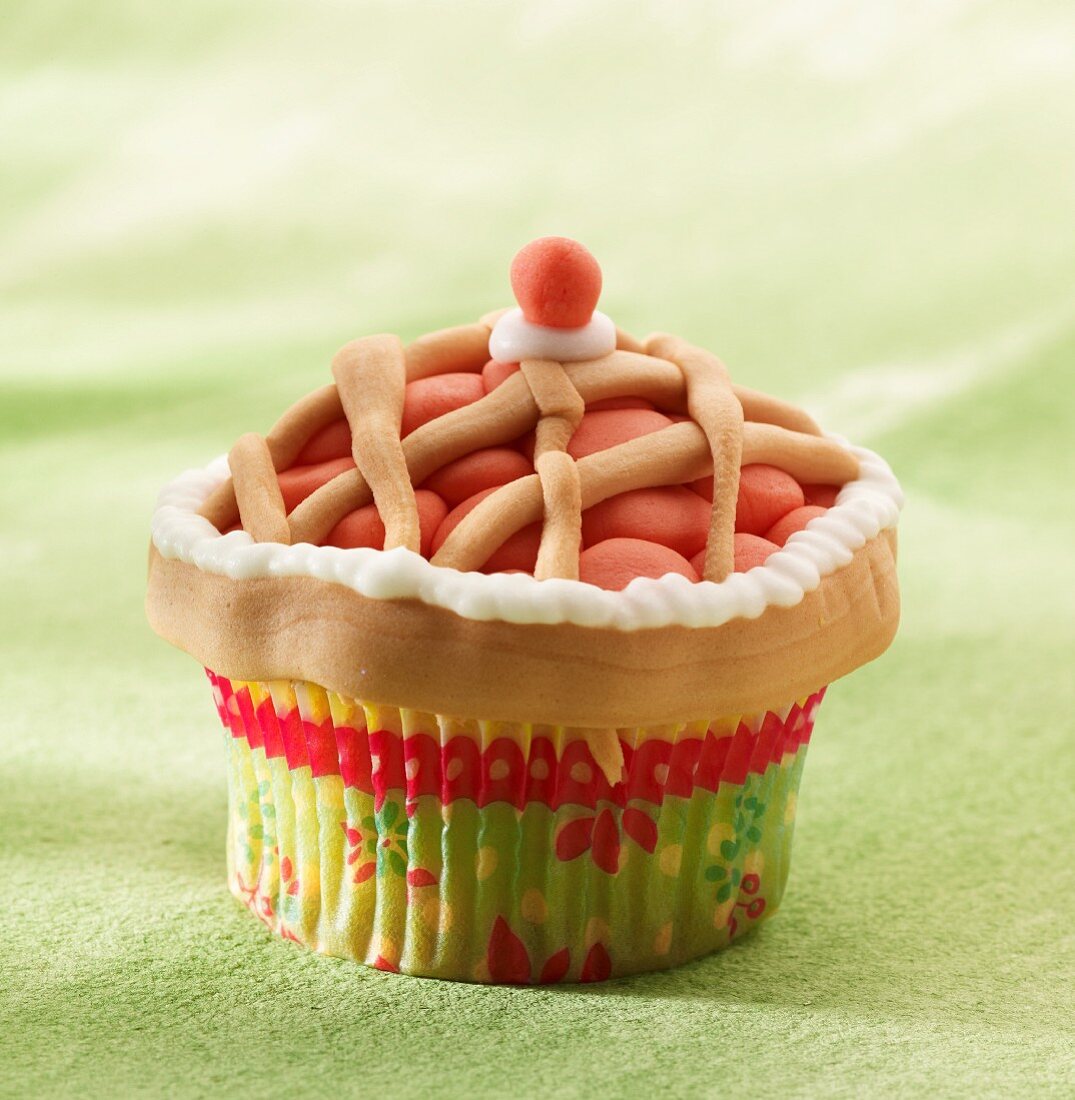 Cupcake mit Pie-Dekoration
