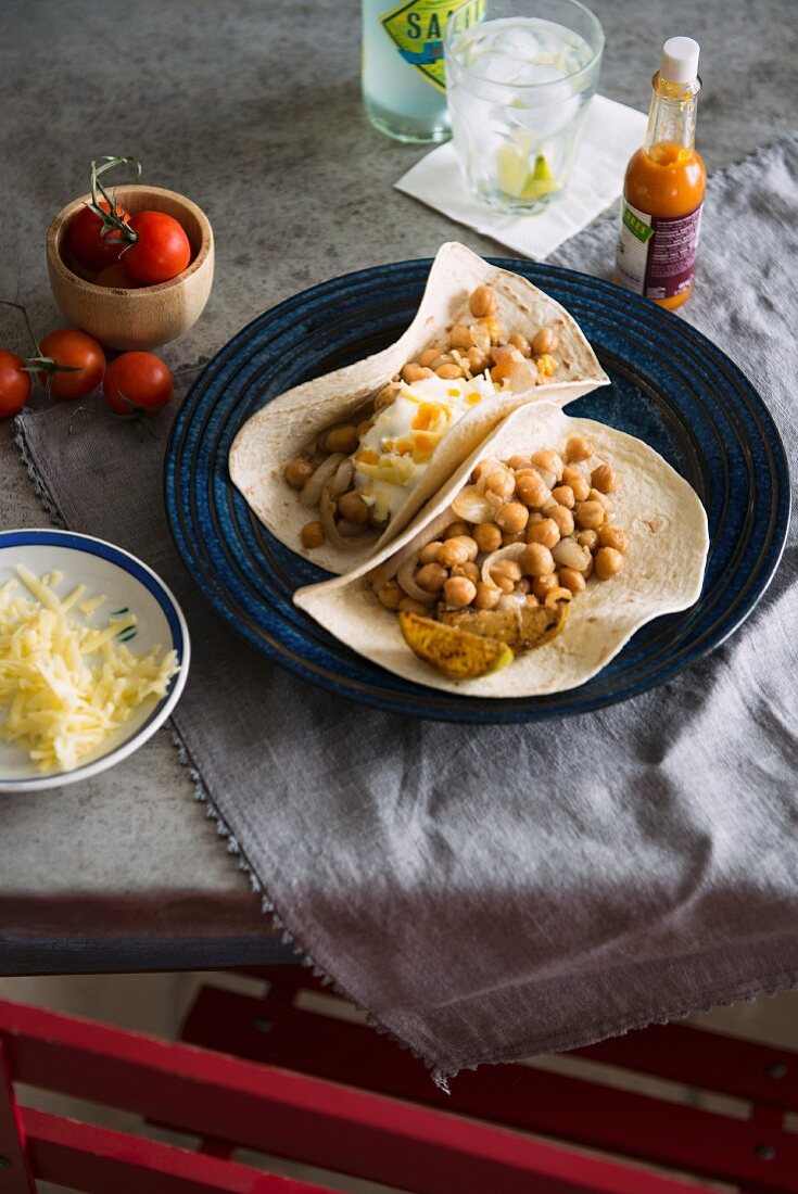 Fajitas mit Kichererbsen (Mexiko)