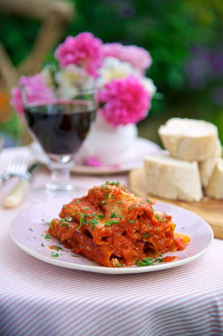 Cannelloni with meat filling