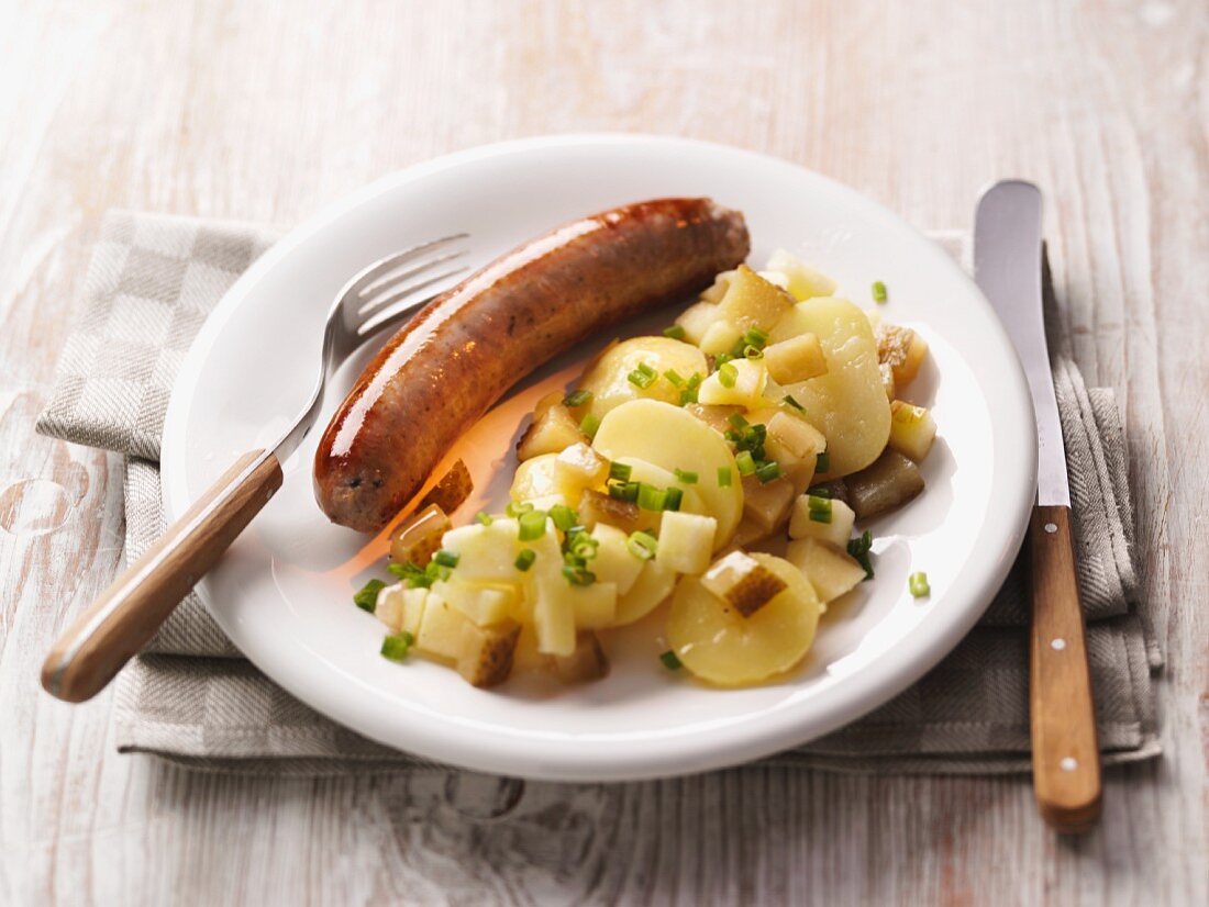 Sausage with potato salad