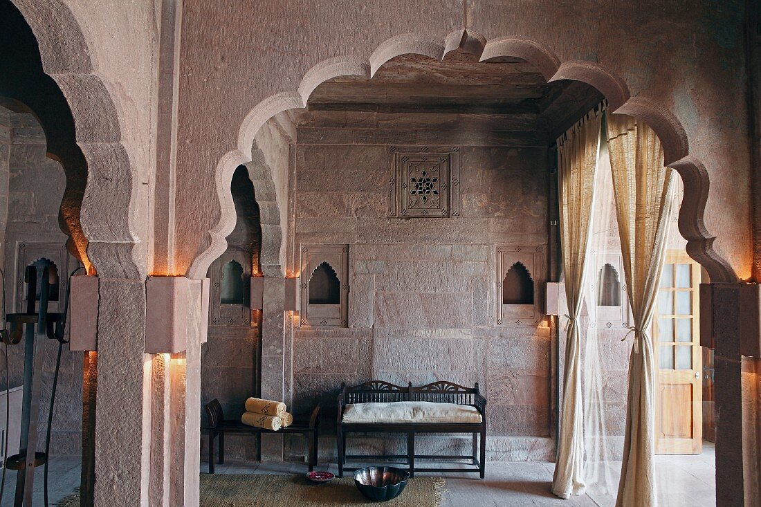 Spa area in Raas Haveli Hotel, Jodhpur, India