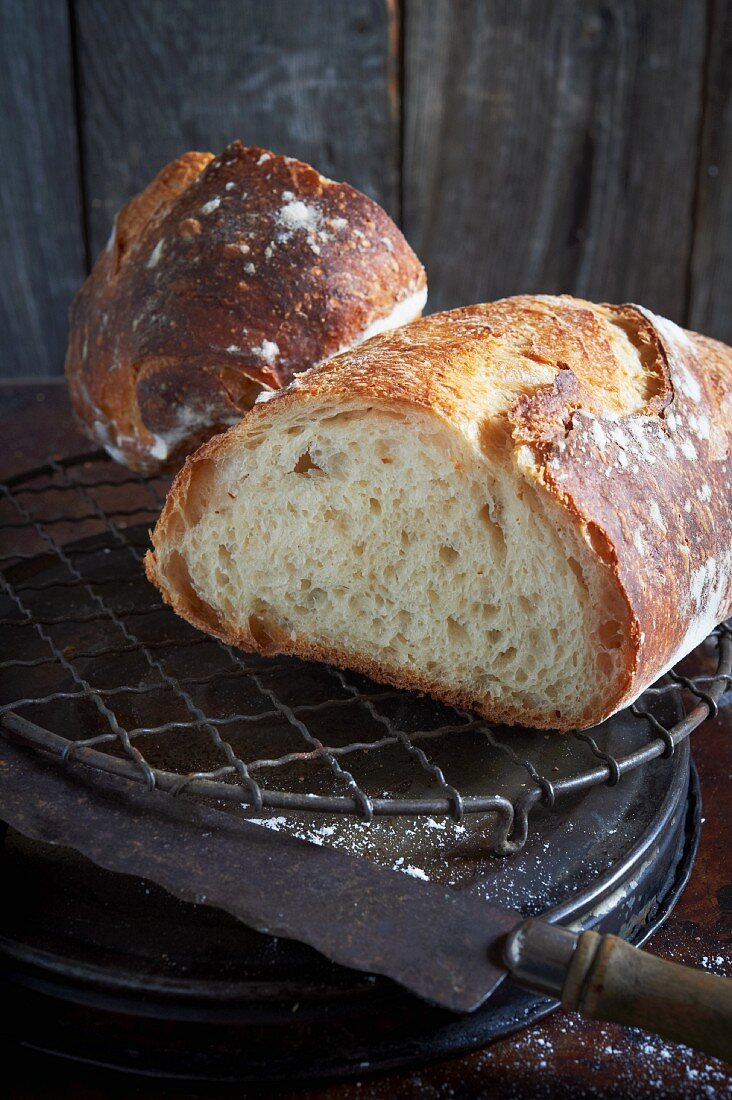 Loaf of Artisan Bread; Sliced