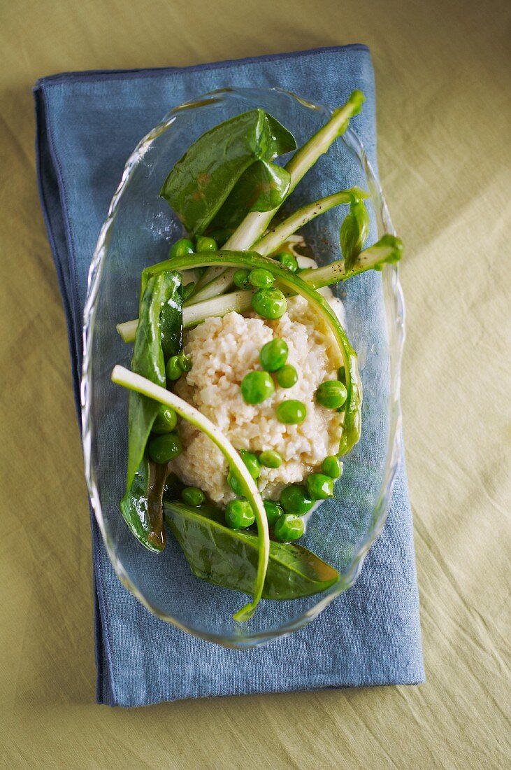 Cauliflower and pea risotto