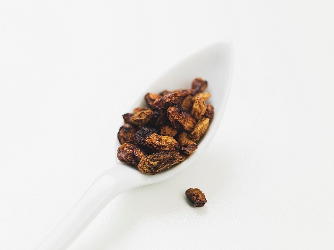 Red Chiloe pepper on a spoon